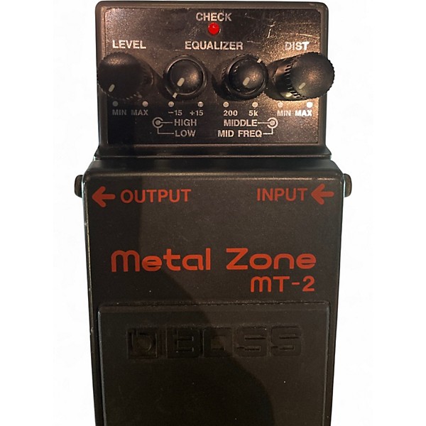 Used BOSS MT2 Metal Zone Distortion Effect Pedal