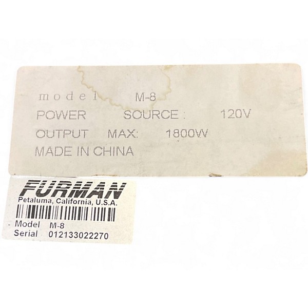 Used Furman M-8 MERIT SERIES Signal Processor
