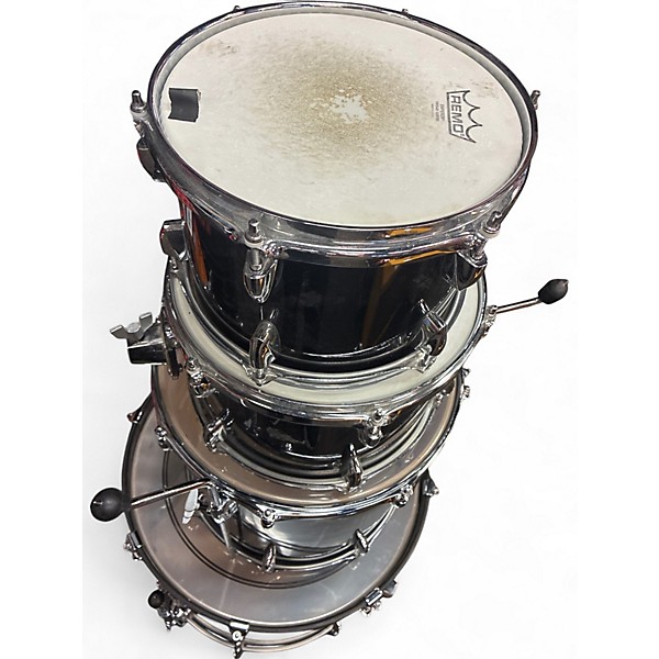 Used Yamaha 4 Piece Stage Custom Black Drum Kit