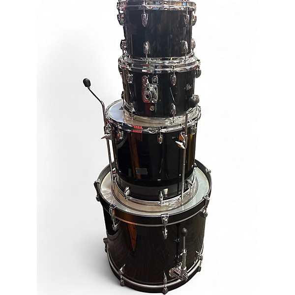 Used Yamaha 4 Piece Stage Custom Black Drum Kit