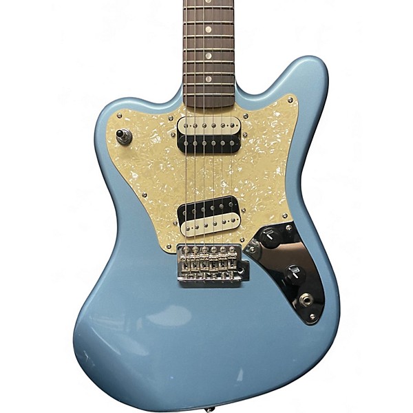 Used Squier Paranormal SuperSonic Ice Blue Metallic Solid Body Electric Guitar