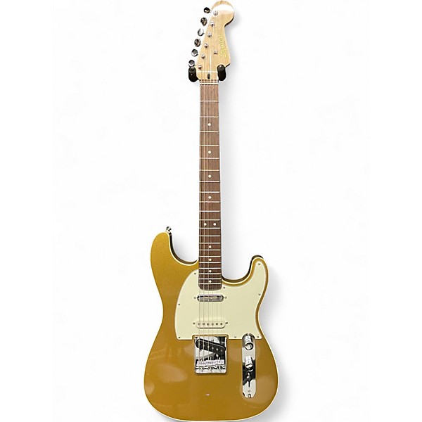 Used Squier Paranormal Custom Nashville Stratocaster Metallic Gold Solid Body Electric Guitar