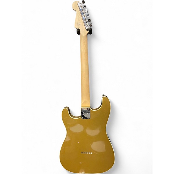 Used Squier Paranormal Custom Nashville Stratocaster Metallic Gold Solid Body Electric Guitar