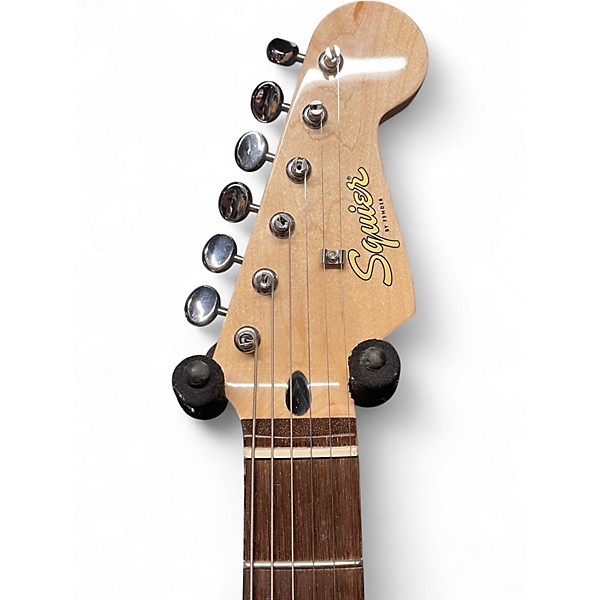 Used Squier Paranormal Custom Nashville Stratocaster Metallic Gold Solid Body Electric Guitar