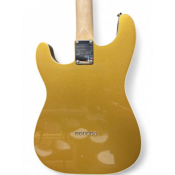 Used Squier Paranormal Custom Nashville Stratocaster Metallic Gold Solid Body Electric Guitar