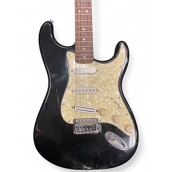 Used Squier Standard Stratocaster Black Solid Body Electric Guitar