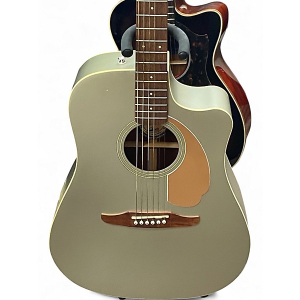 Used Fender cali series redondo Green Acoustic Electric Guitar