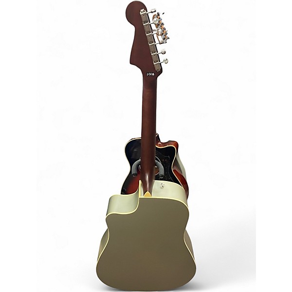 Used Fender cali series redondo Green Acoustic Electric Guitar