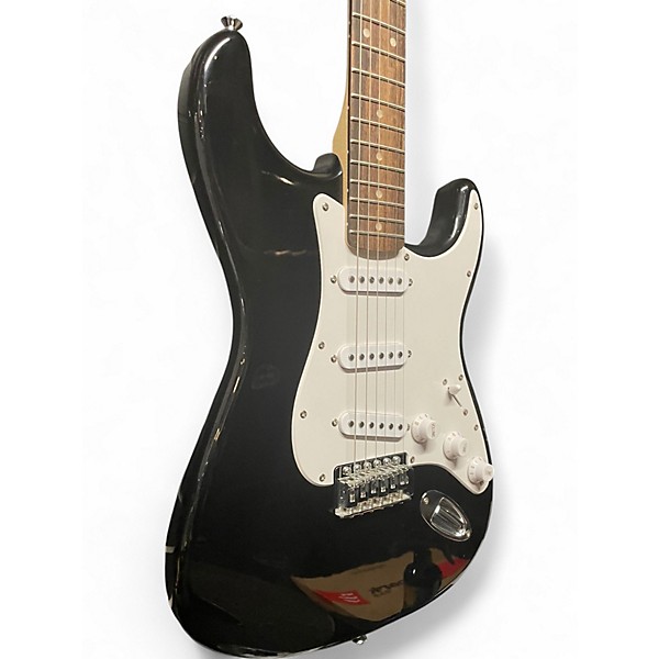 Used Squier Sonic Stratocaster Black Solid Body Electric Guitar
