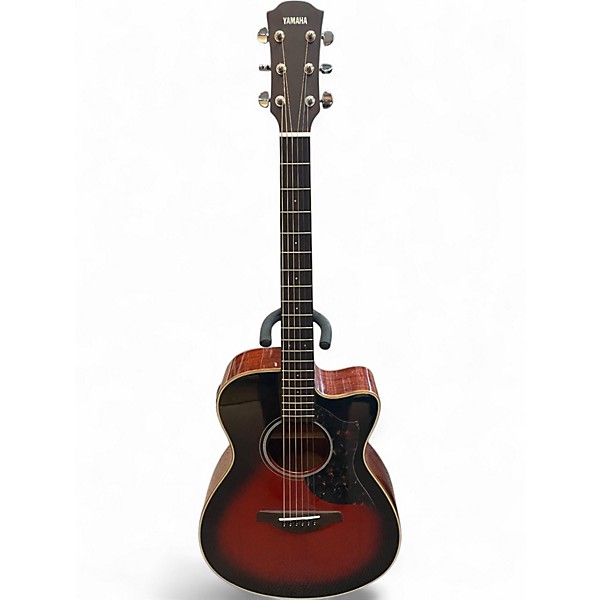 Used Yamaha AC1M Candy Red Burst Acoustic Electric Guitar