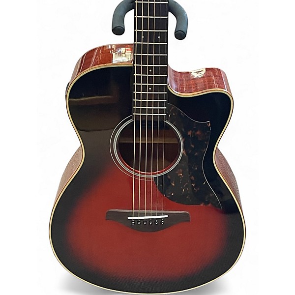 Used Yamaha AC1M Candy Red Burst Acoustic Electric Guitar