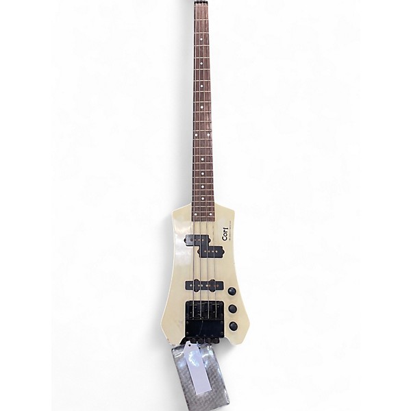 Used Cort B2 Bass White Electric Bass Guitar