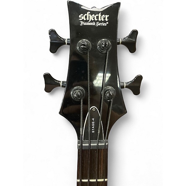 Used Schecter Guitar Research STILETTO STAGE-4 Black Electric Bass Guitar