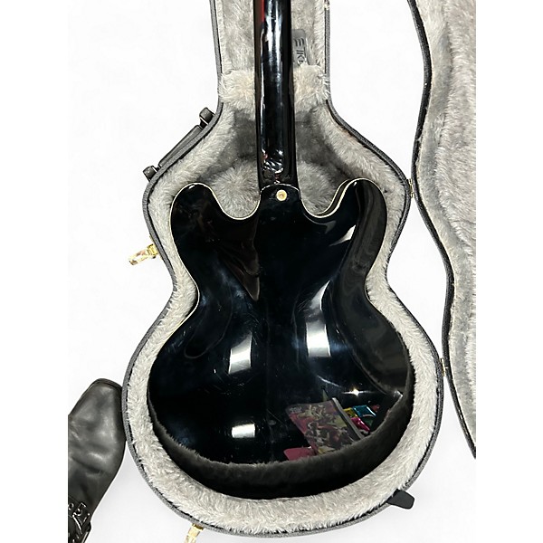 Used 2019 Epiphone Sheraton II Pro Ebony Hollow Body Electric Guitar