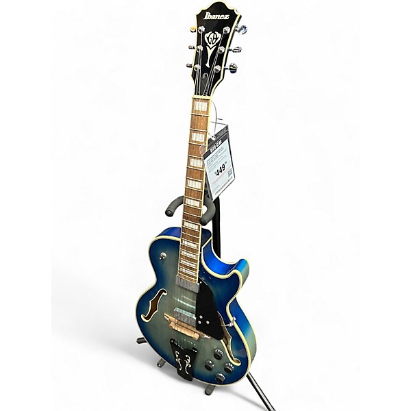Used Ibanez GB10-EM JET BLUE BURST Hollow Body Electric Guitar