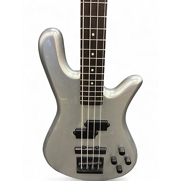 Used Spector Performer 4 String Metallic Silver Electric Bass Guitar