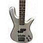 Used Spector Performer 4 String Metallic Silver Electric Bass Guitar