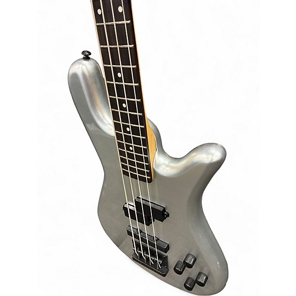 Used Spector Performer 4 String Metallic Silver Electric Bass Guitar