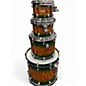 Used TAMA 4 Piece Starclassic Bubinga Exotix Quilted Jungle Burst Drum Kit thumbnail