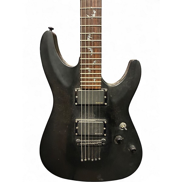 Used Schecter Guitar Research Diamond Series PT Flat Black Solid Body Electric Guitar