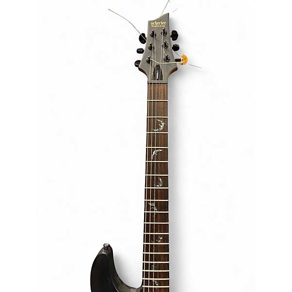 Used Schecter Guitar Research Diamond Series PT Flat Black Solid Body Electric Guitar