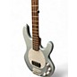 Used Sterling by Music Man Ray34 Firemist Silver Electric Bass Guitar