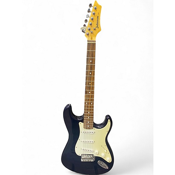 Used Johnson Double Cut Faded Blue Jean Solid Body Electric Guitar