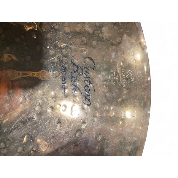 Used Zildjian 20in K Custom Ride Brilliant Cymbal