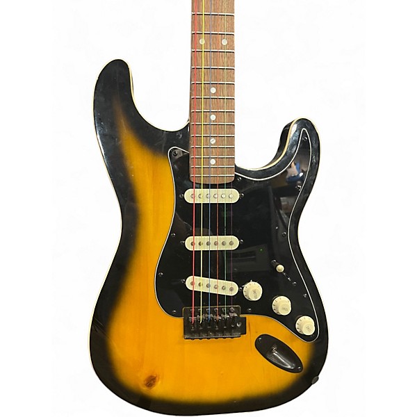 Used Unbranded Stratocaster 2 Color Sunburst Solid Body Electric Guitar