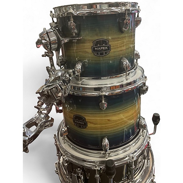Used Mapex 5 Piece ARMORY SERIES RAINFOREST BURST Drum Kit