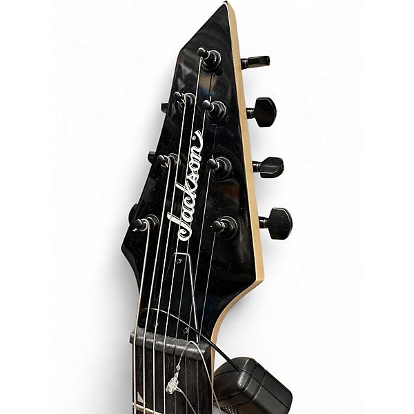Used Jackson JS22-7 Dinky 7 String Black Solid Body Electric Guitar