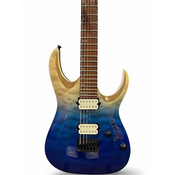 Used Ibanez RGA42HPQM Blue Iceberg Solid Body Electric Guitar