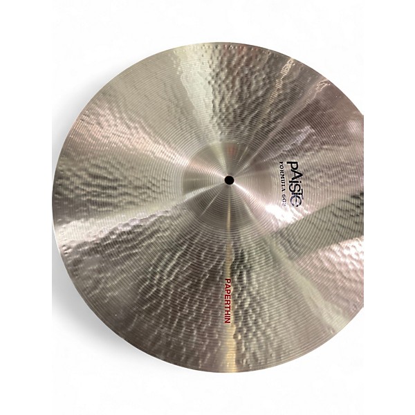 Used Paiste 20in Formula 602 Classic Sounds Paperthin Crash Cymbal