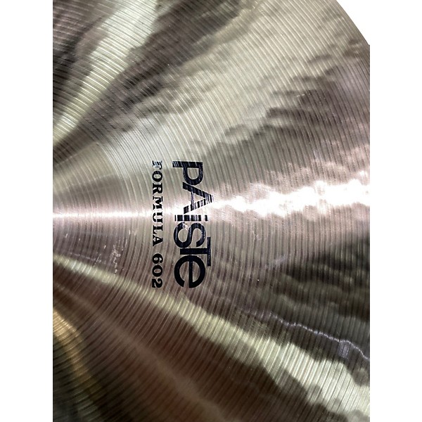 Used Paiste 20in Formula 602 Classic Sounds Paperthin Crash Cymbal