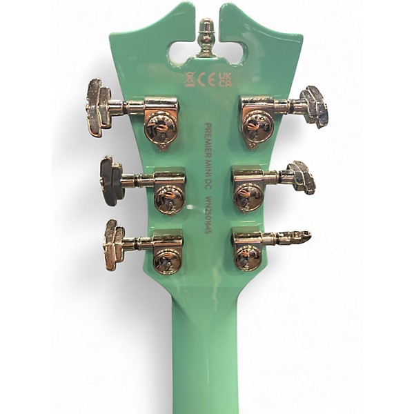 Used D'Angelico Premier Mini DC Ocean Turquoise Hollow Body Electric Guitar