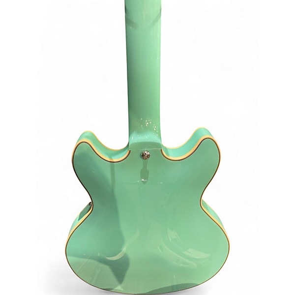 Used D'Angelico Premier Mini DC Ocean Turquoise Hollow Body Electric Guitar