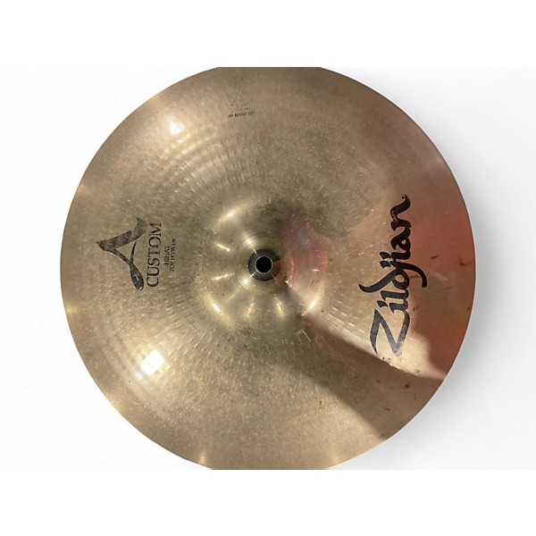 Used Zildjian 14in A Custom Hi Hat Pair Cymbal