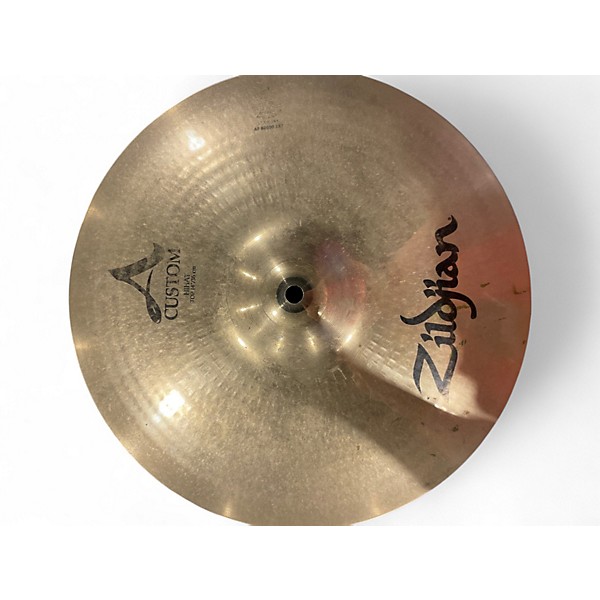 Used Zildjian 14in A Custom Hi Hat Pair Cymbal