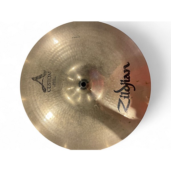 Used Zildjian 14in A Custom Hi Hat Pair Cymbal