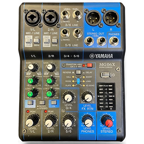 Used Yamaha MG06X Unpowered Mixer