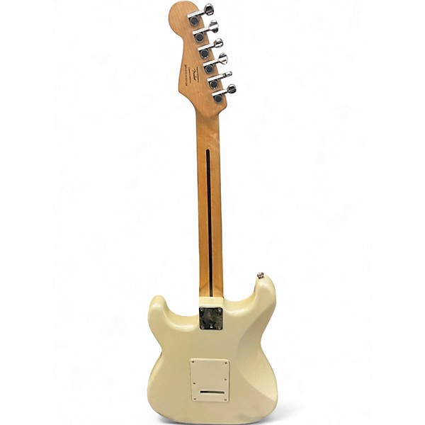 Used Squier Deluxe Stratocaster Olympic White Solid Body Electric Guitar