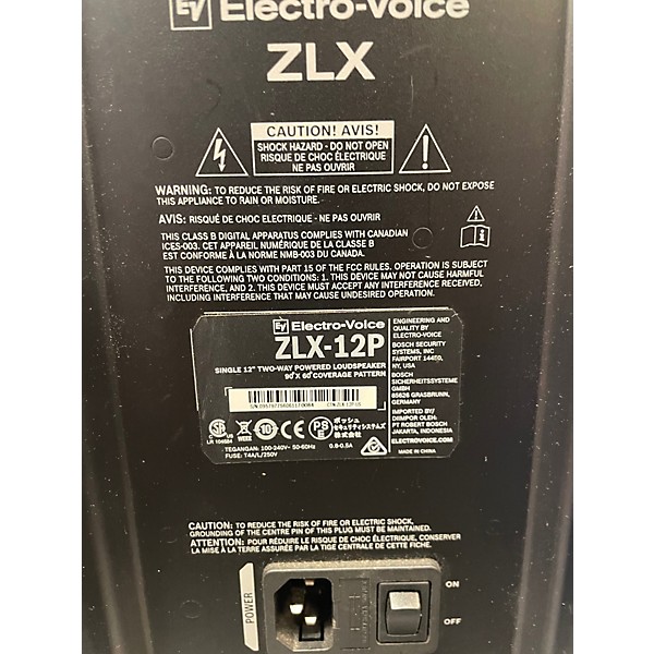 Used Electro-Voice ZLX-12P 12in 2-Way Powered Speaker