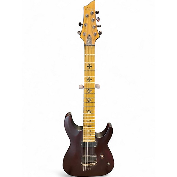 Used Schecter Guitar Research Jeff Loomis Signature Brown Solid Body Electric Guitar