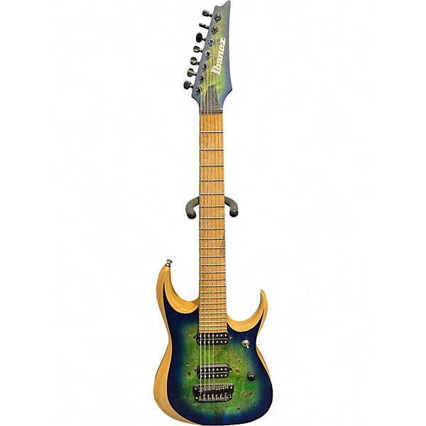 Used Ibanez IRON LABEL RGDIX7MPB Trans Blue Solid Body Electric Guitar
