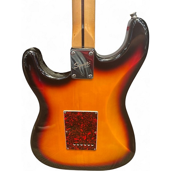 Used Squier Standard Stratocaster 3 Color Sunburst Solid Body Electric Guitar