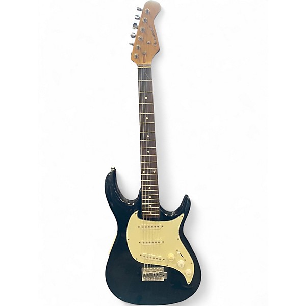 Used Burswood S-Style Guitar Black Solid Body Electric Guitar