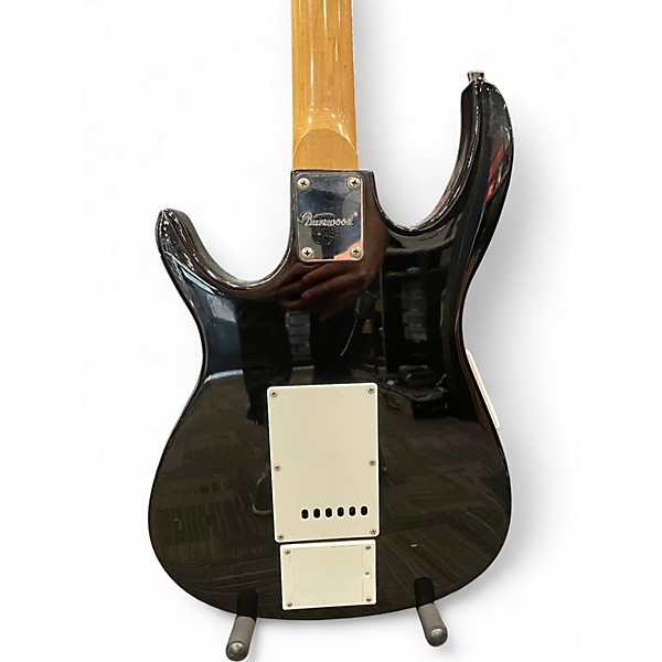 Used Burswood S-Style Guitar Black Solid Body Electric Guitar