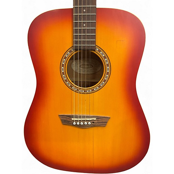 Used Washburn WD7S ACSM 2 Tone Sunburst Acoustic Guitar