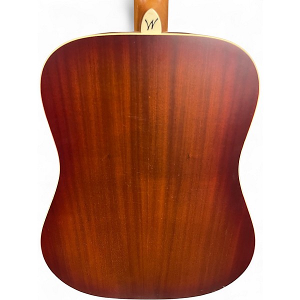 Used Washburn WD7S ACSM 2 Tone Sunburst Acoustic Guitar