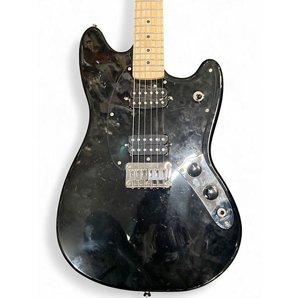 Used Squier SONIC MUSTANG Black Solid Body Electric Guitar